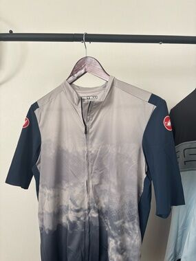 Castelli Gradient Grey & Navy Cloud Cycling Jersey